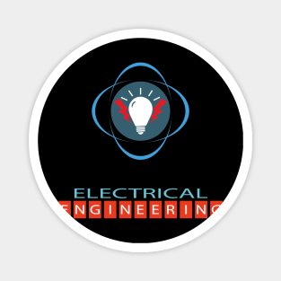 Best electrical engineering text and logo design Magnet